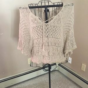 crocheted sweater cape, Macy's juniors, new